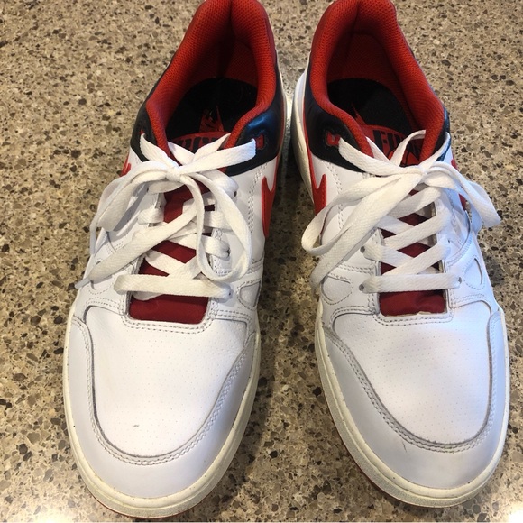 Nike White Sneakers with Red and Black Details - Picture 3 of 7